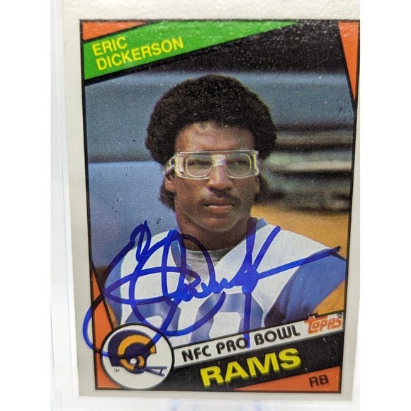 ERIC DICKERSON Rookie Auto 1984 Rookie Card #280 RC Rams - Picture 4 of 9